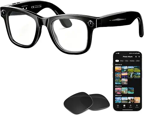 AI Smart Glasses, 8MP Camera with 4K Anti-Shake Video &amp;amp; Photo Capture | Real Time Translation