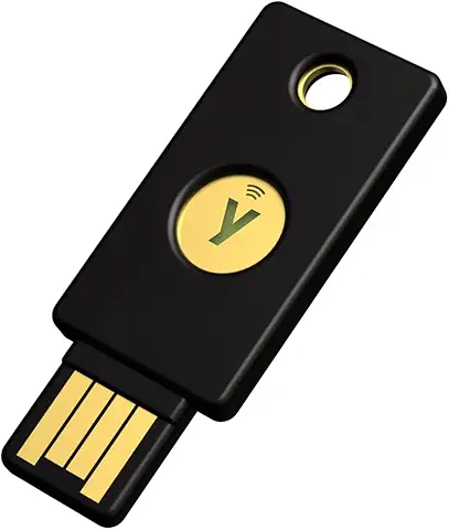 Yubico - YubiKey 5 NFC - Multi-Factor authentication (MFA) Security Key and passkey, Connect via USB-Adaptor